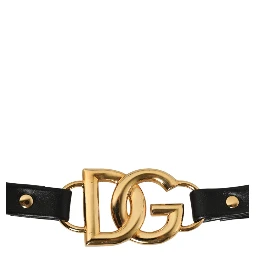 Black Leather Gold Chain Bag Accessory Shoulder Strap
