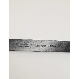 Black Leather Studded Silver-Tone Buckle Belt