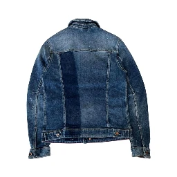 Blue Cotton Men Jacket