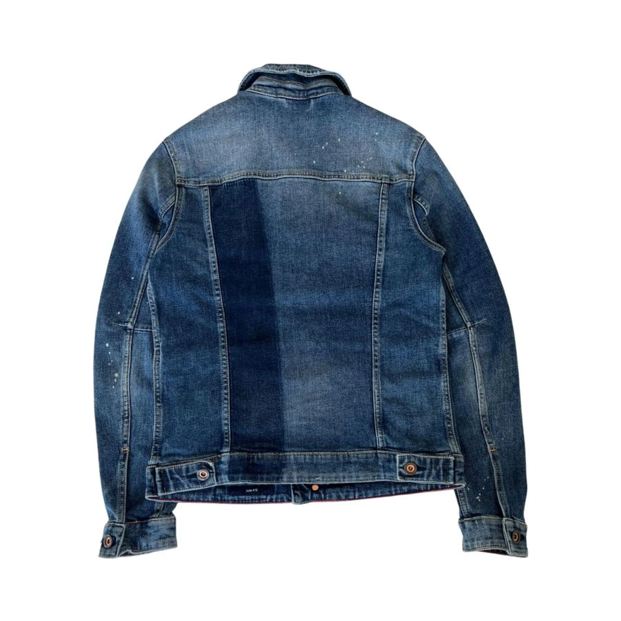 Blue Cotton Men Jacket