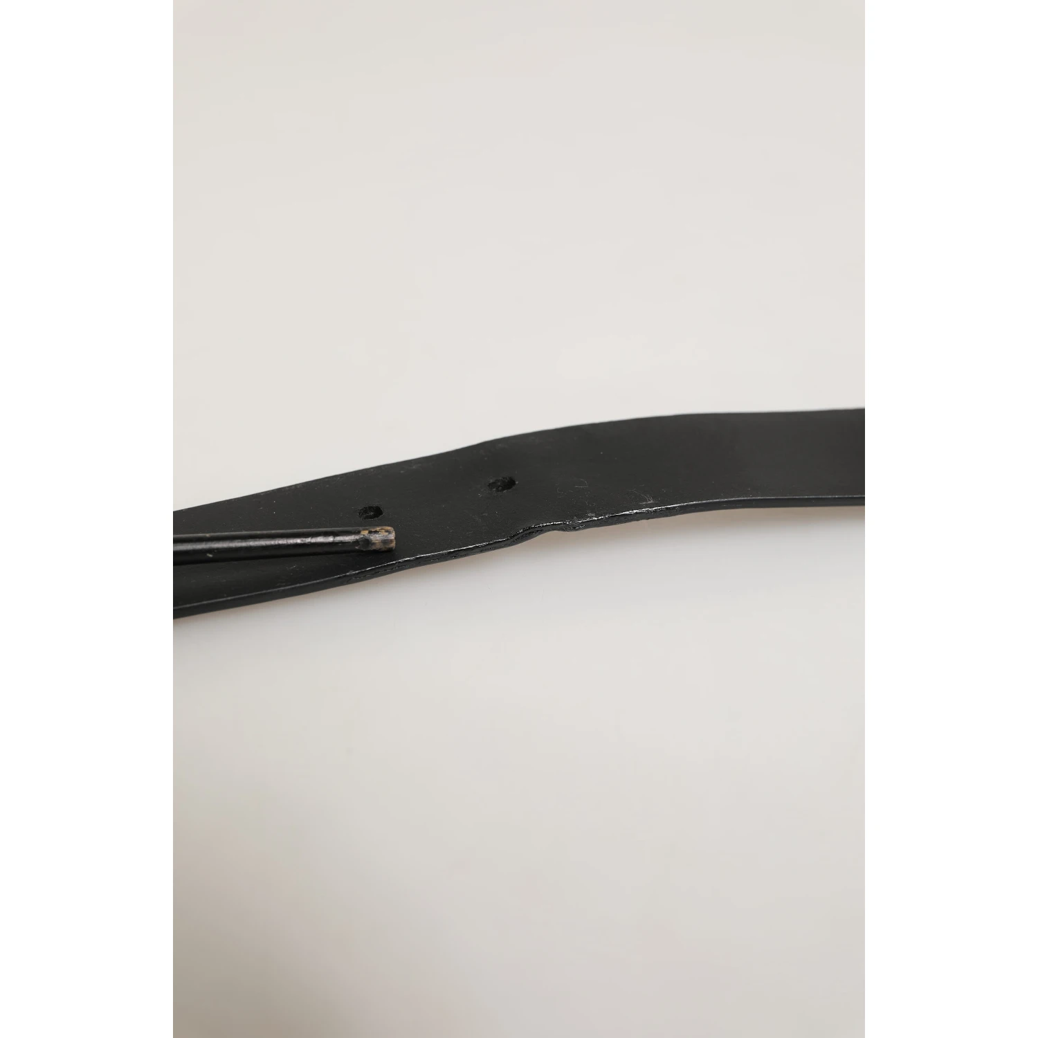 Black Leather Classic Metal Buckle Men Belt