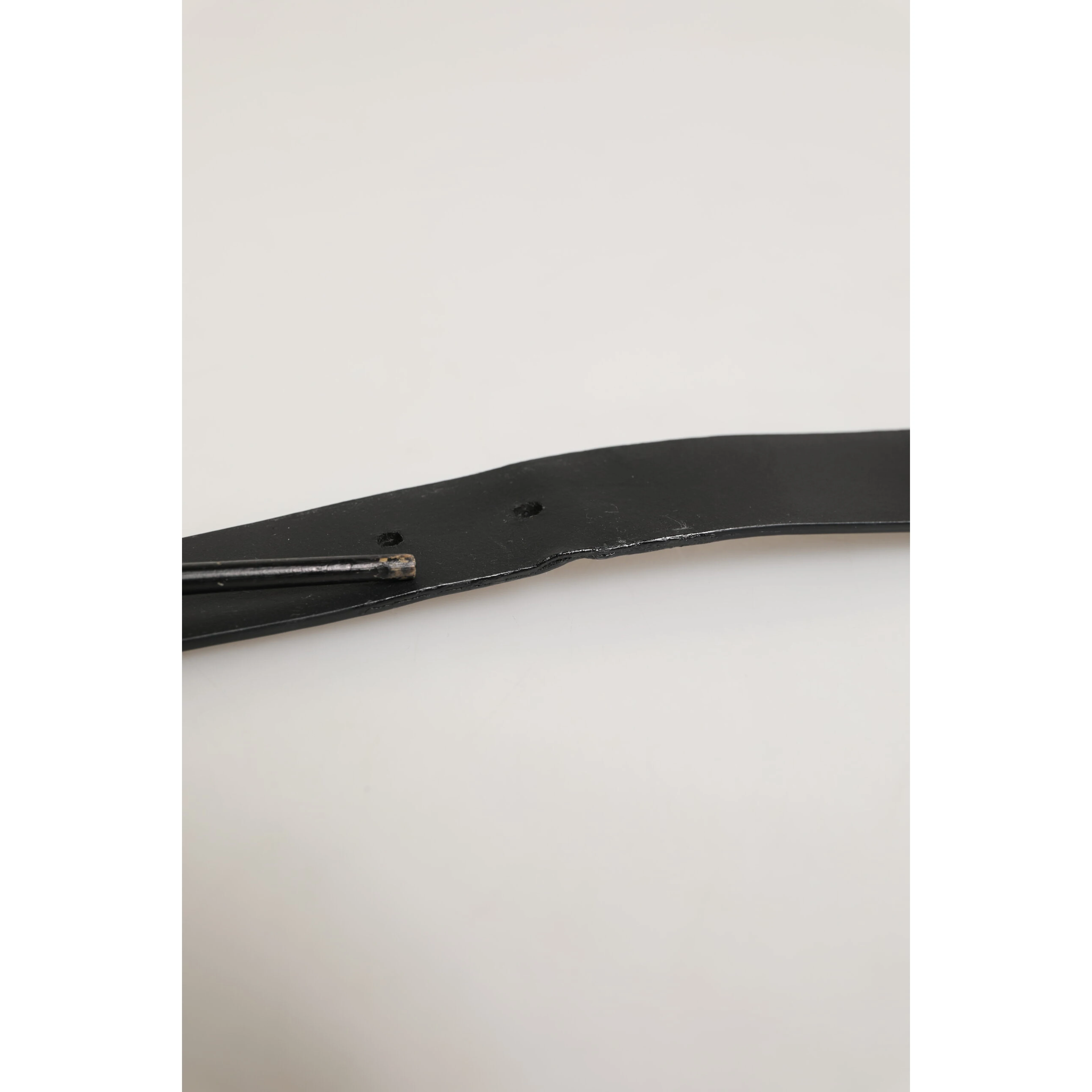 Black Leather Classic Metal Buckle Men Belt