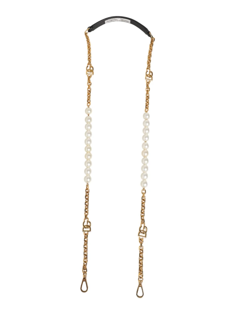 Black Leather Gold Chain Bag Accessory Shoulder Strap