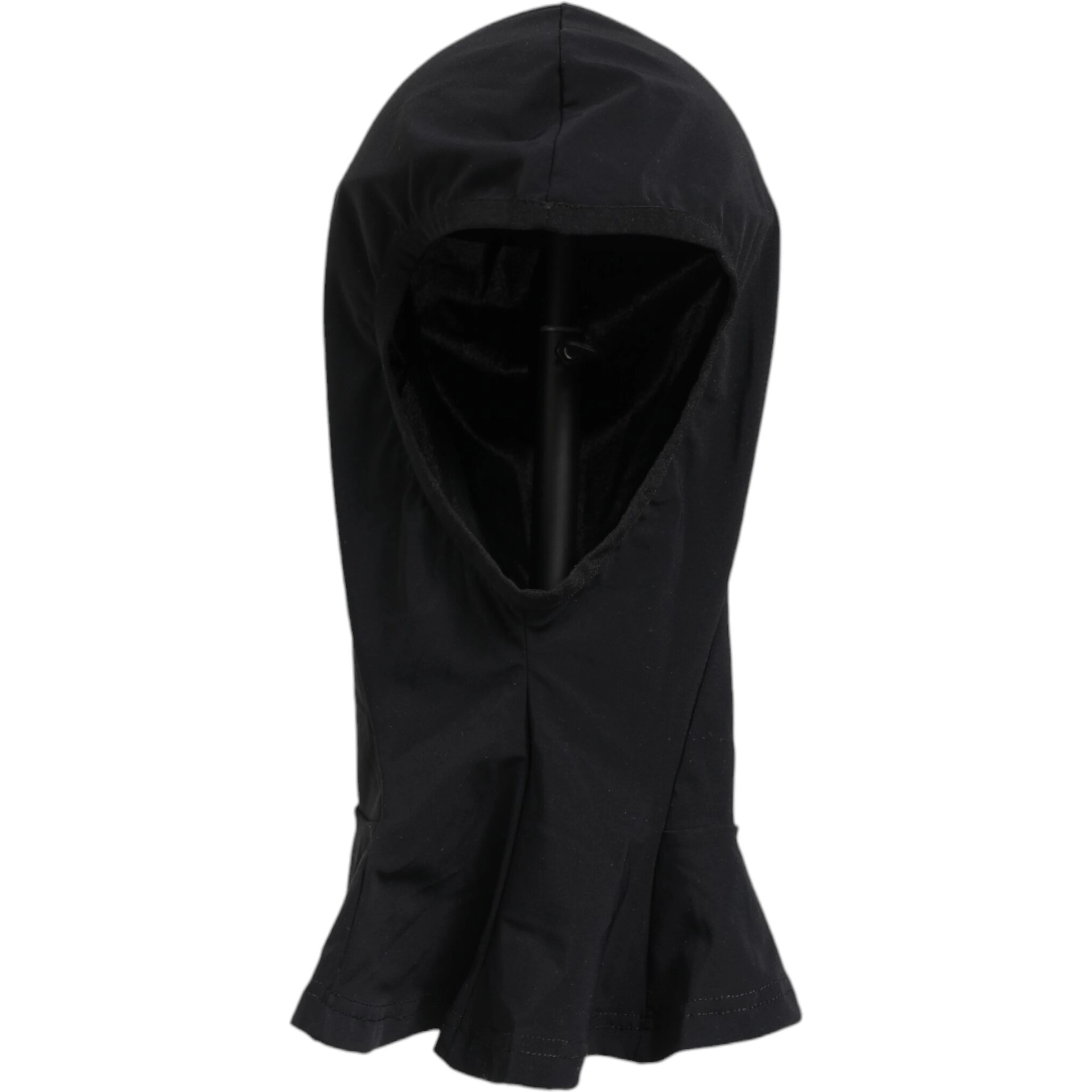 Black Nylon Elastane Balaclava Hood Face Cover Hat