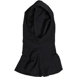 Black Nylon Elastane Balaclava Hood Face Cover Hat