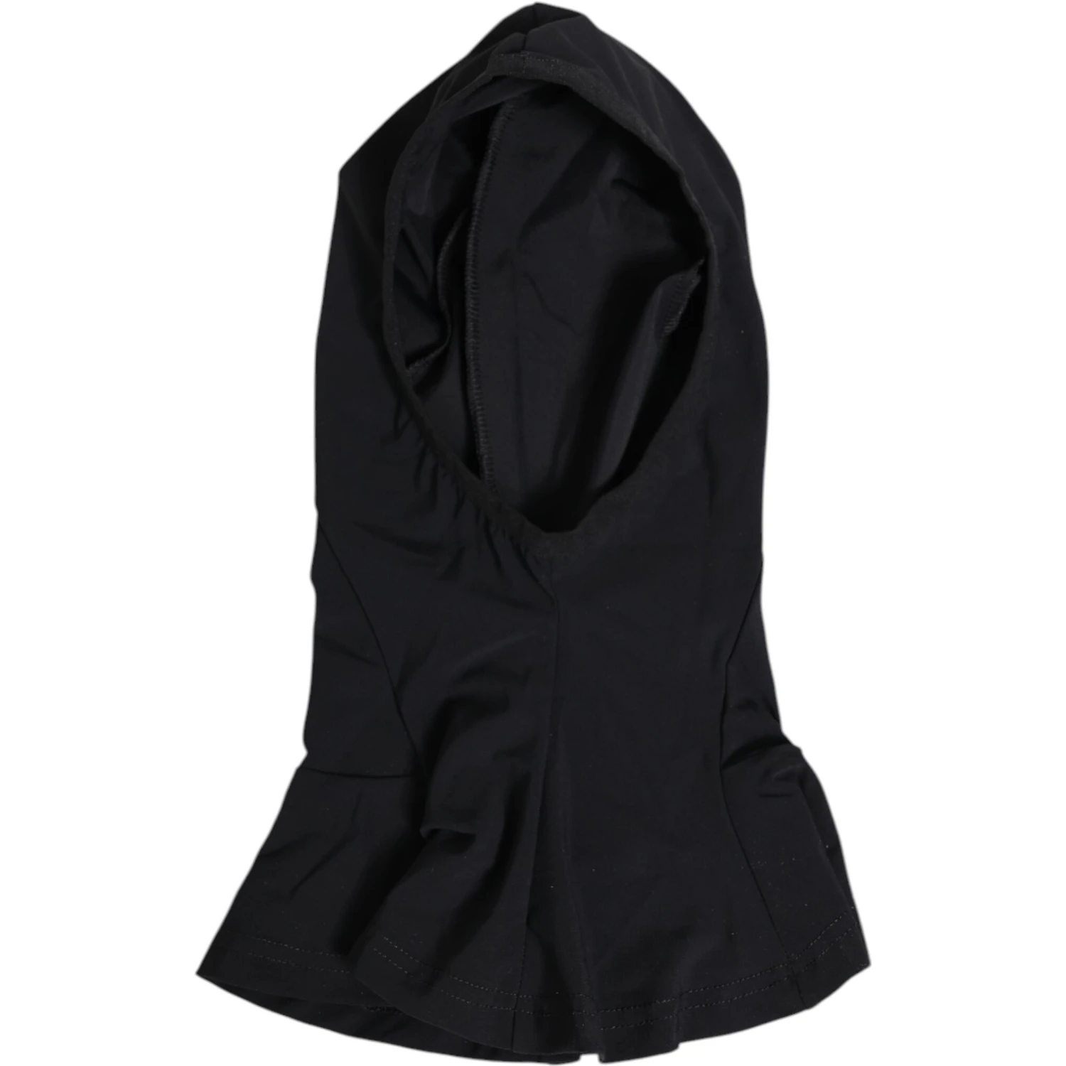 Black Nylon Elastane Balaclava Hood Face Cover Hat