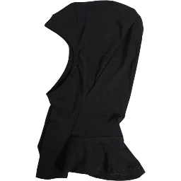 Black Nylon Elastane Balaclava Hood Face Cover Hat