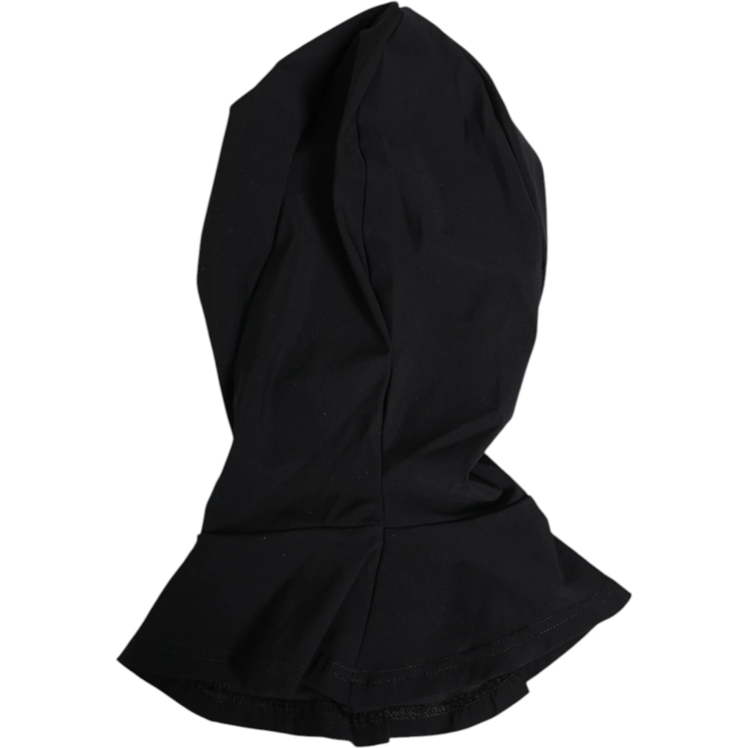 Black Nylon Elastane Balaclava Hood Face Cover Hat
