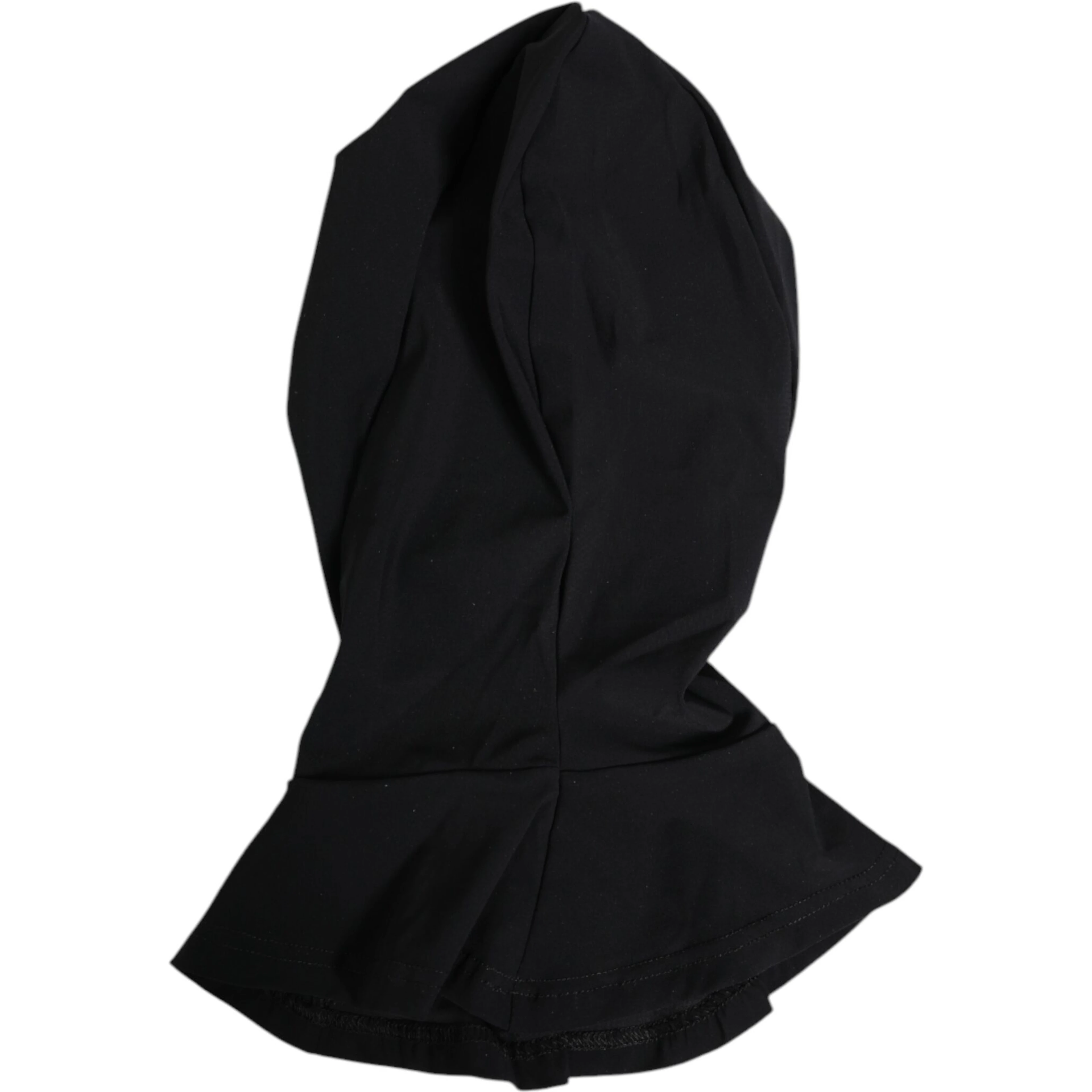 Black Nylon Elastane Balaclava Hood Face Cover Hat