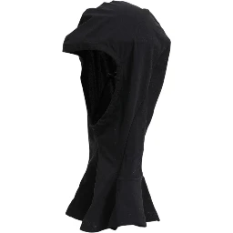 Black Nylon Elastane Balaclava Hood Face Cover Hat