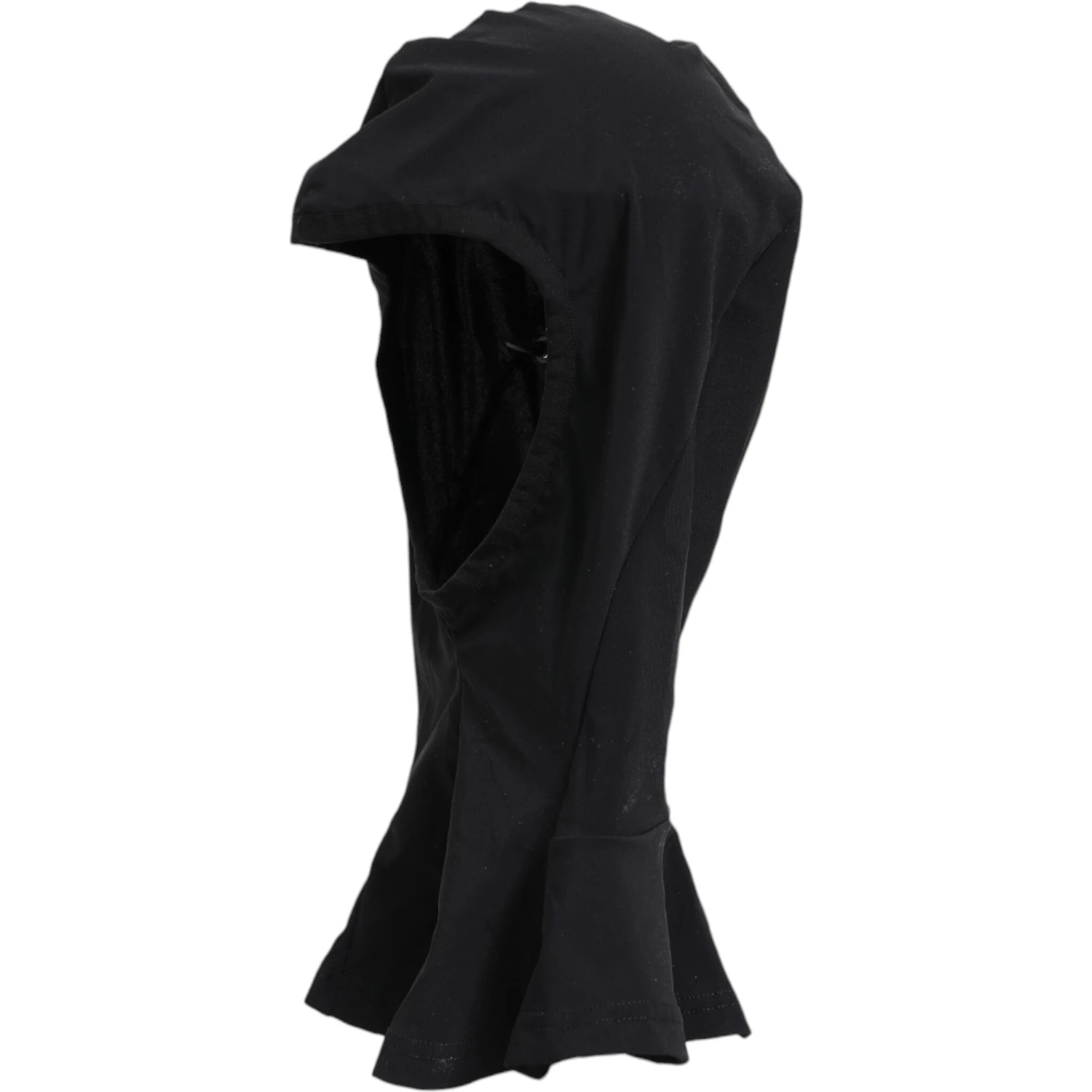 Black Nylon Elastane Balaclava Hood Face Cover Hat