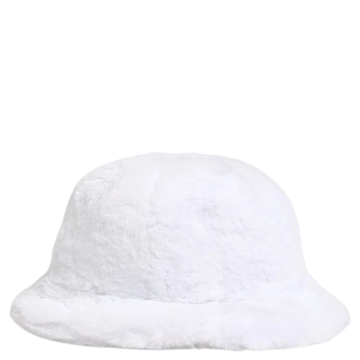 White Modacrylic Fur Bucket Men Capello Hat