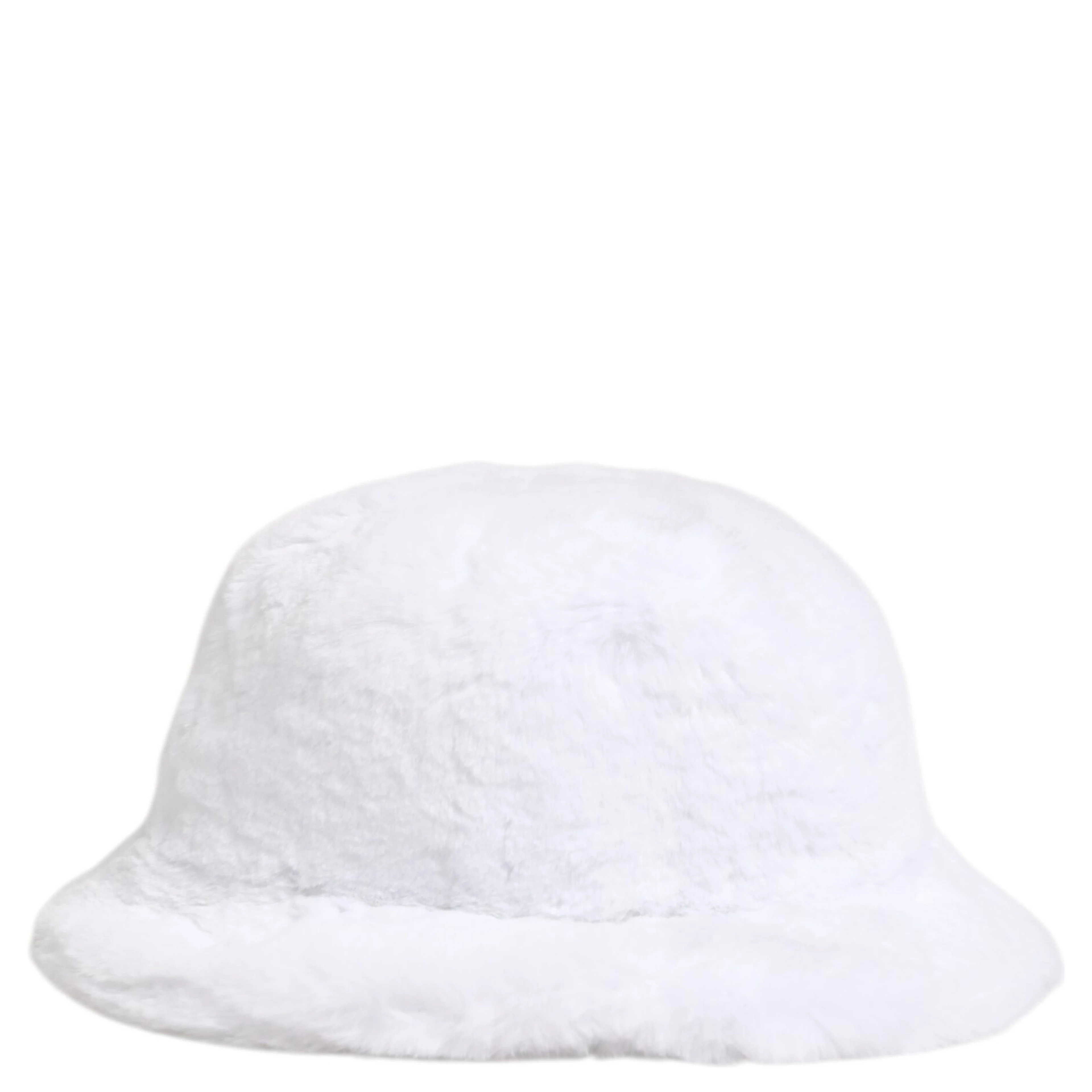White Modacrylic Fur Bucket Men Capello Hat