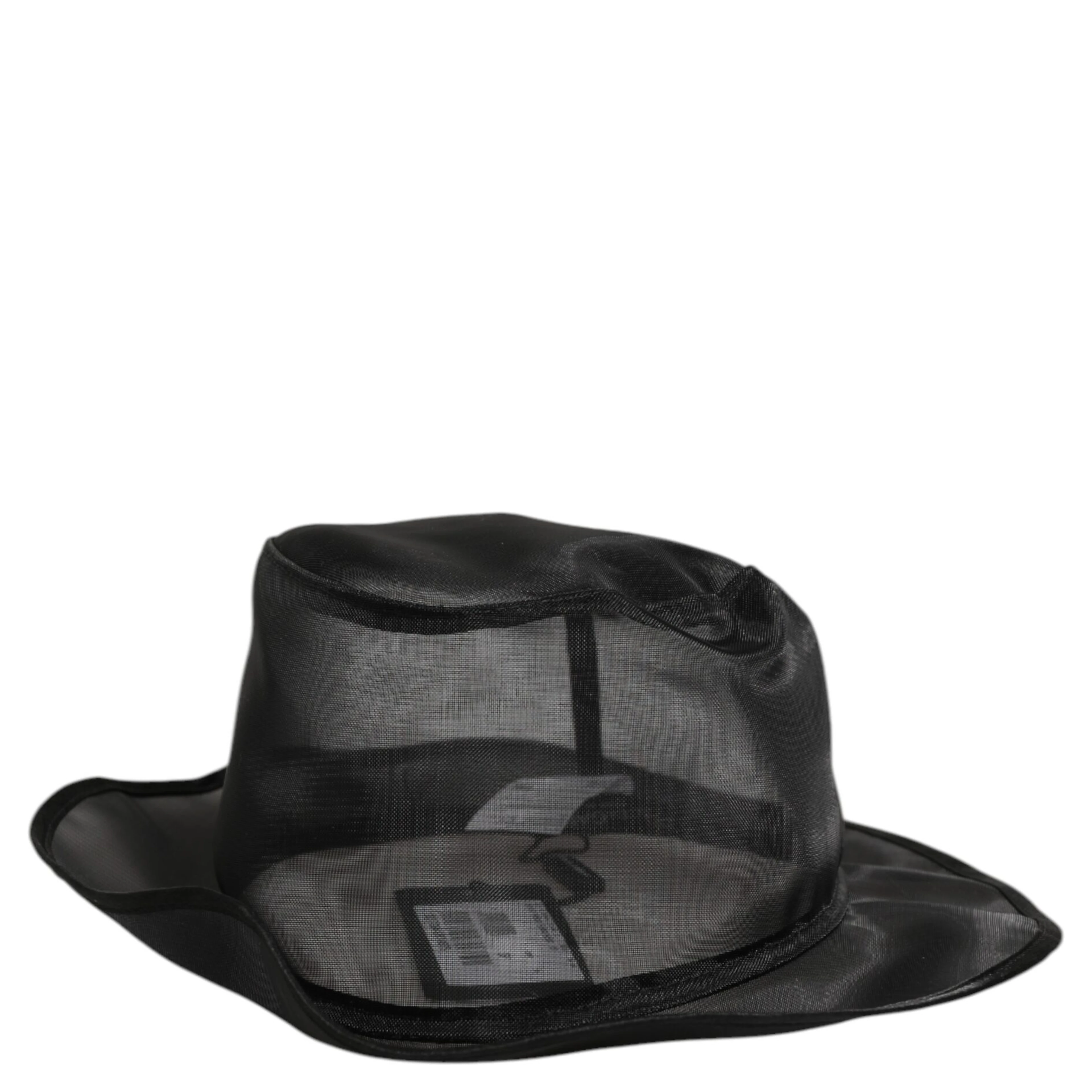 Black Silk Mesh Bucket Men Fisherman Cap Hat