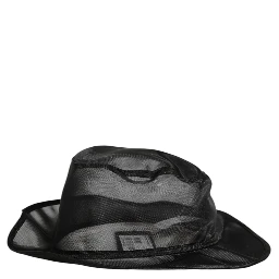 Black Silk Mesh Bucket Men Fisherman Cap Hat
