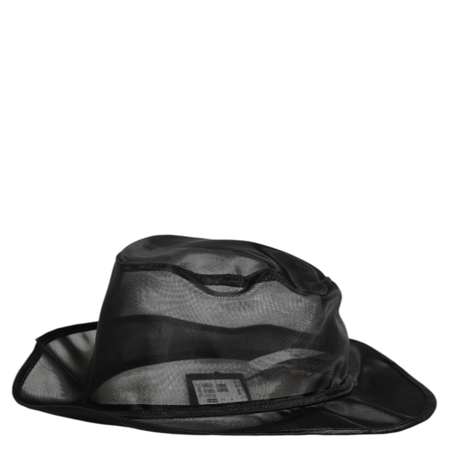 Black Silk Mesh Bucket Men Fisherman Cap Hat