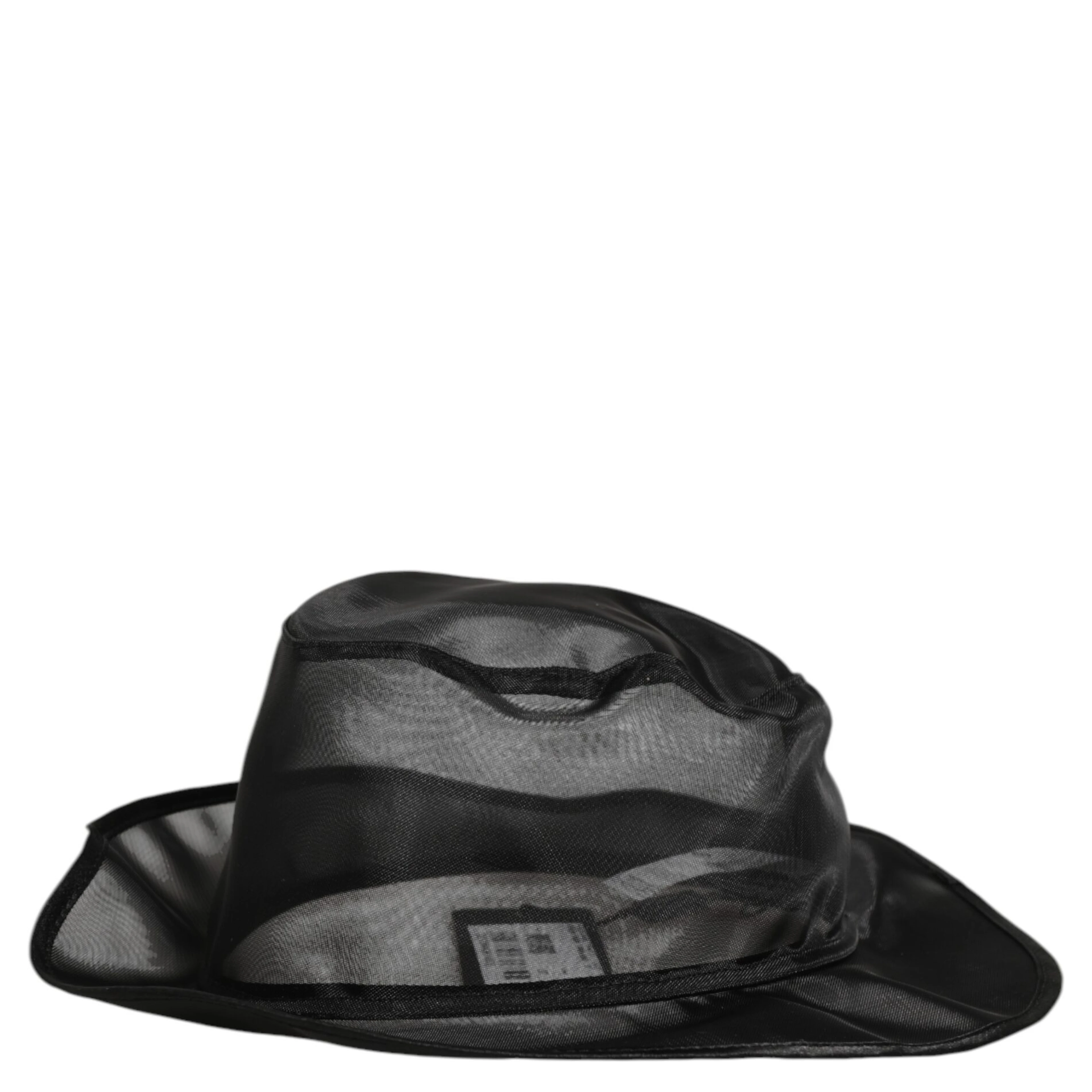 Black Silk Mesh Bucket Men Fisherman Cap Hat