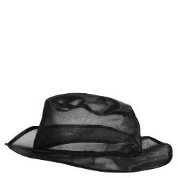Black Silk Mesh Bucket Men Fisherman Cap Hat