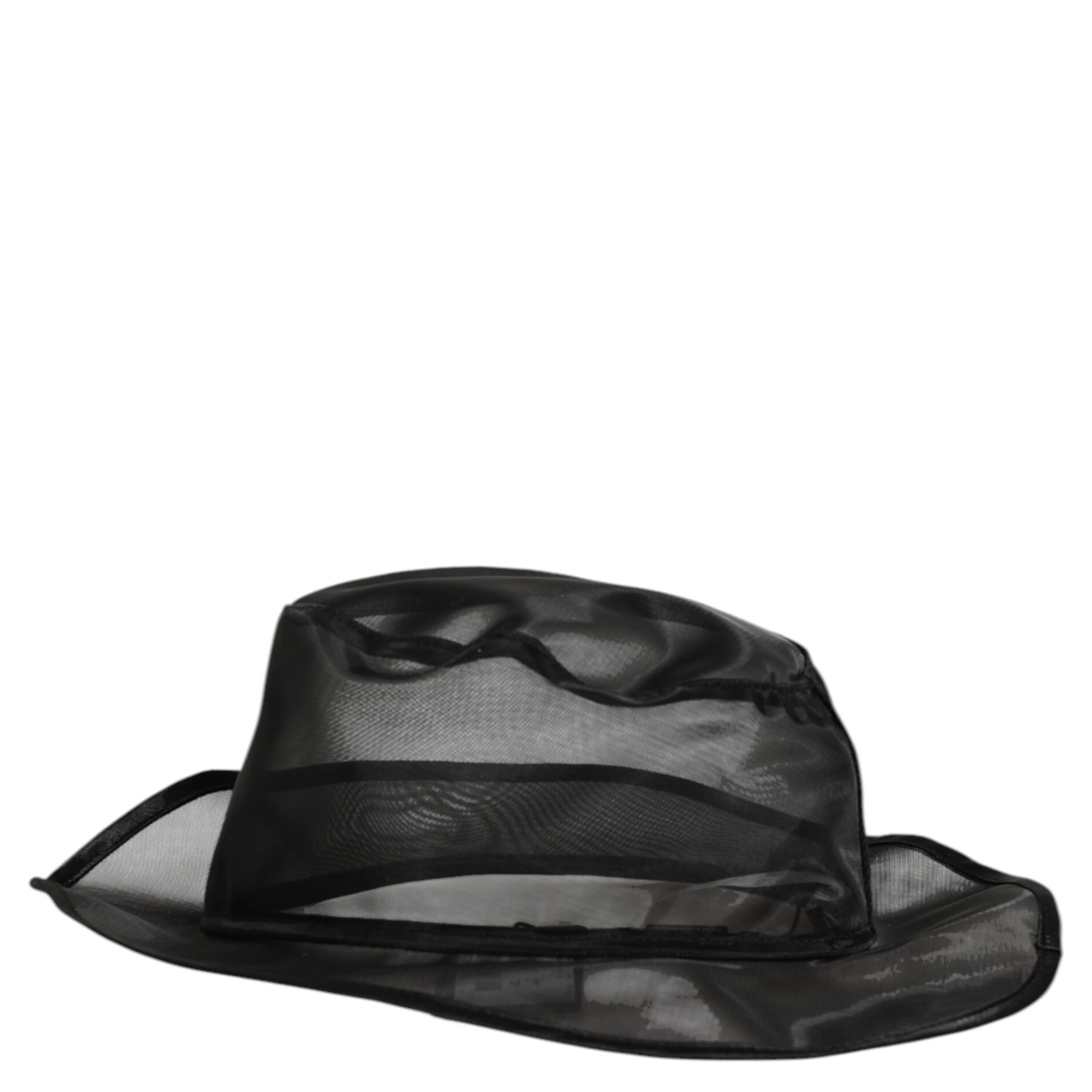 Black Silk Mesh Bucket Men Fisherman Cap Hat