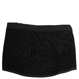 Black Lace Stole Knitted DG Logo Men One Size  Scarf