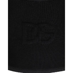 Black Lace Stole Knitted DG Logo Men One Size  Scarf