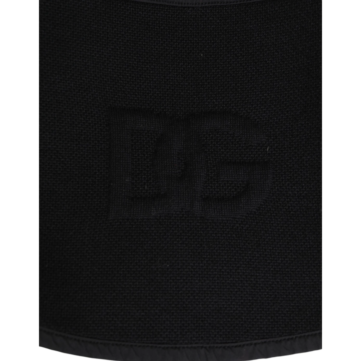 Black Lace Stole Knitted DG Logo Men One Size Scarf