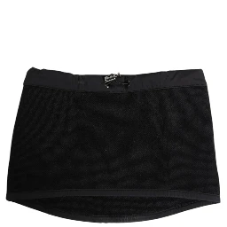 Black Lace Stole Knitted DG Logo Men One Size  Scarf