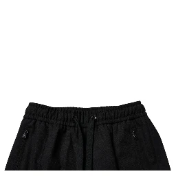 Black Wool Skinny Jogger Men Trouser Pants