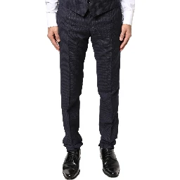 Gray Wool Formal Dress Men Trousers Pants