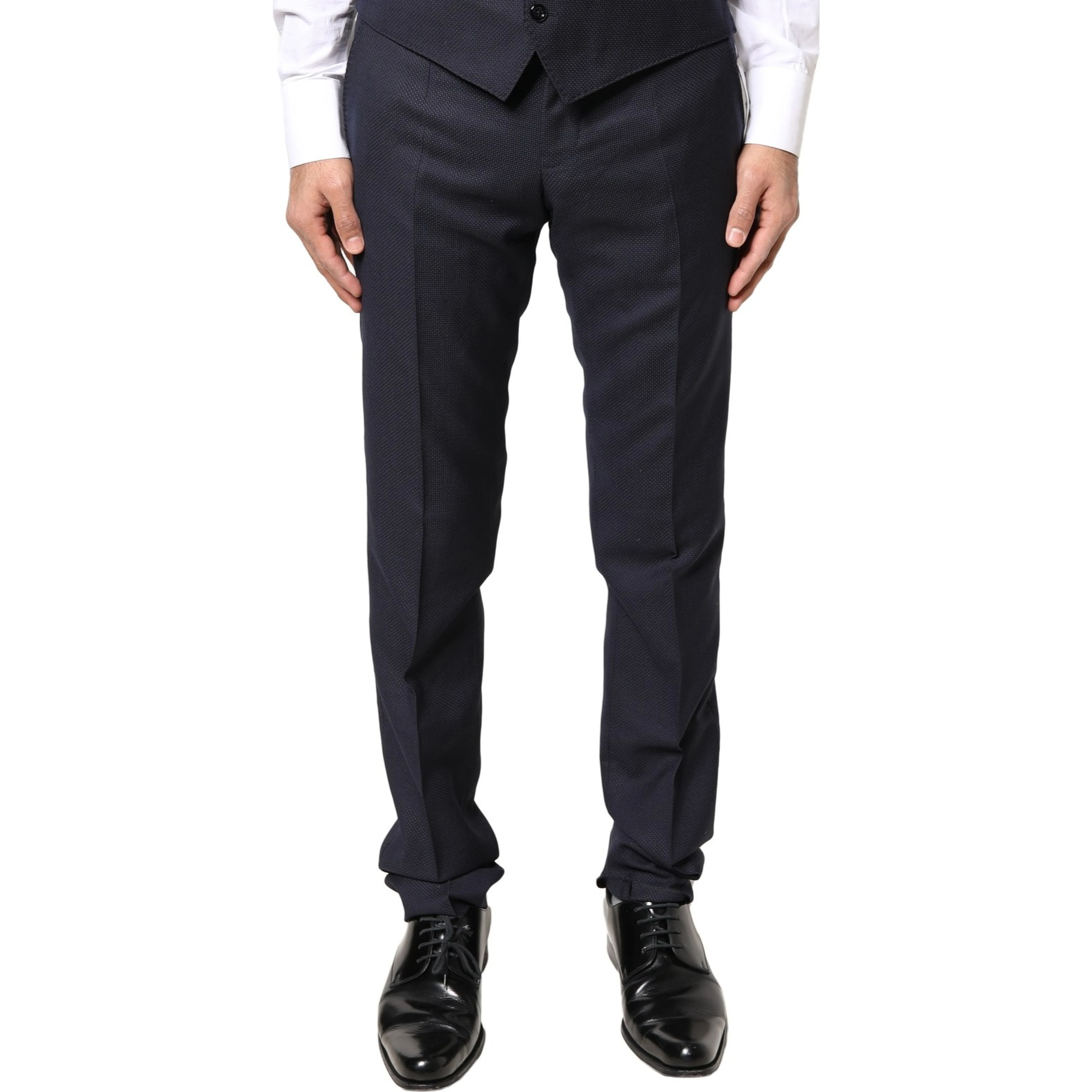 Gray Wool Formal Dress Men Trousers Pants