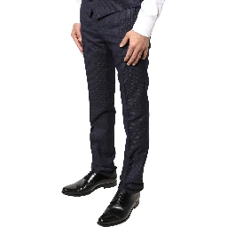 Gray Wool Formal Dress Men Trousers Pants