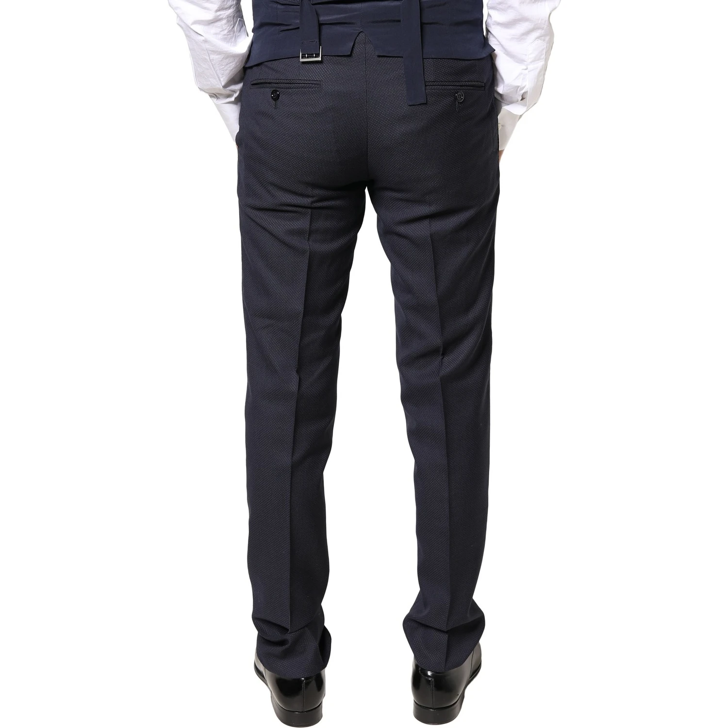 Gray Wool Formal Dress Men Trousers Pants