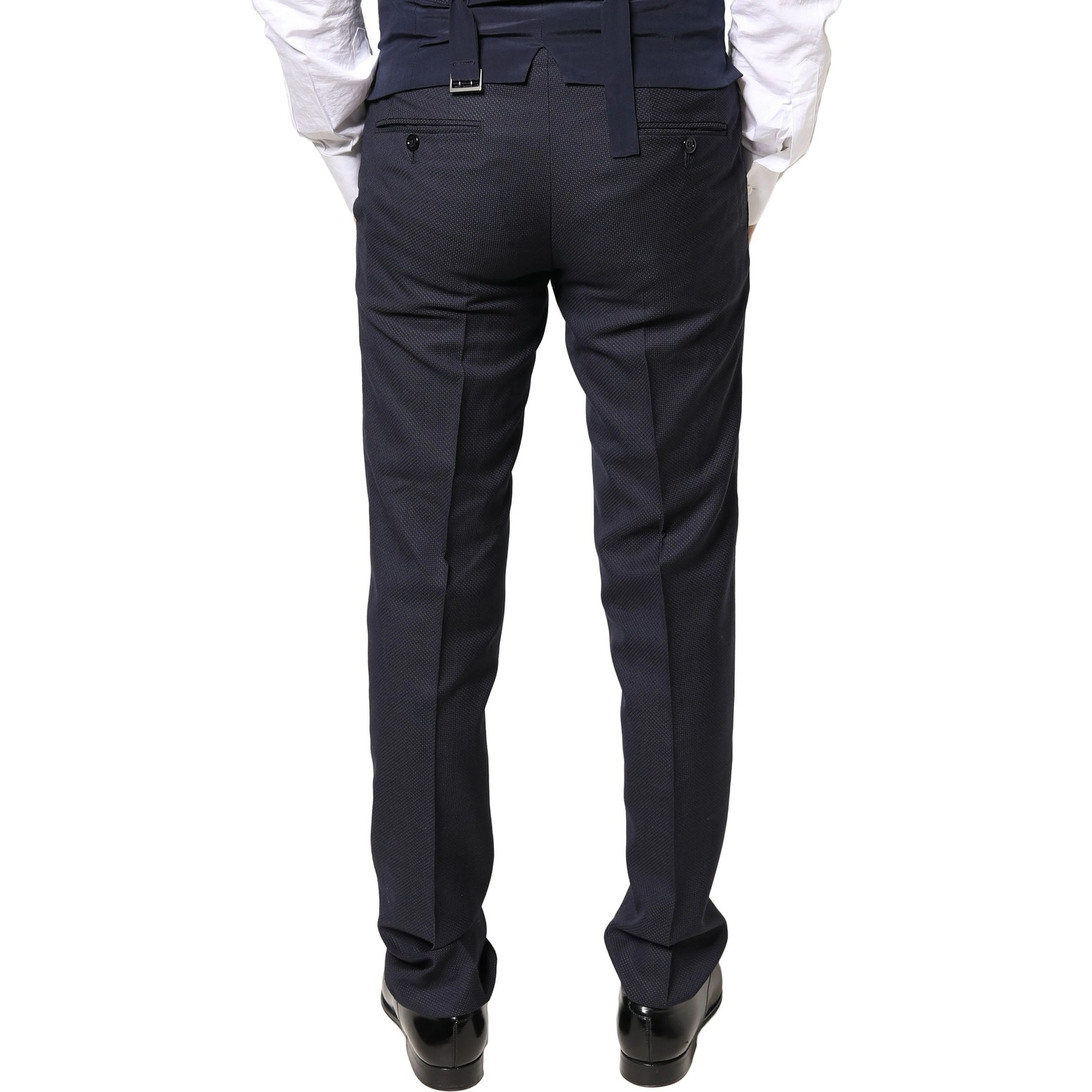 Gray Wool Formal Dress Men Trousers Pants