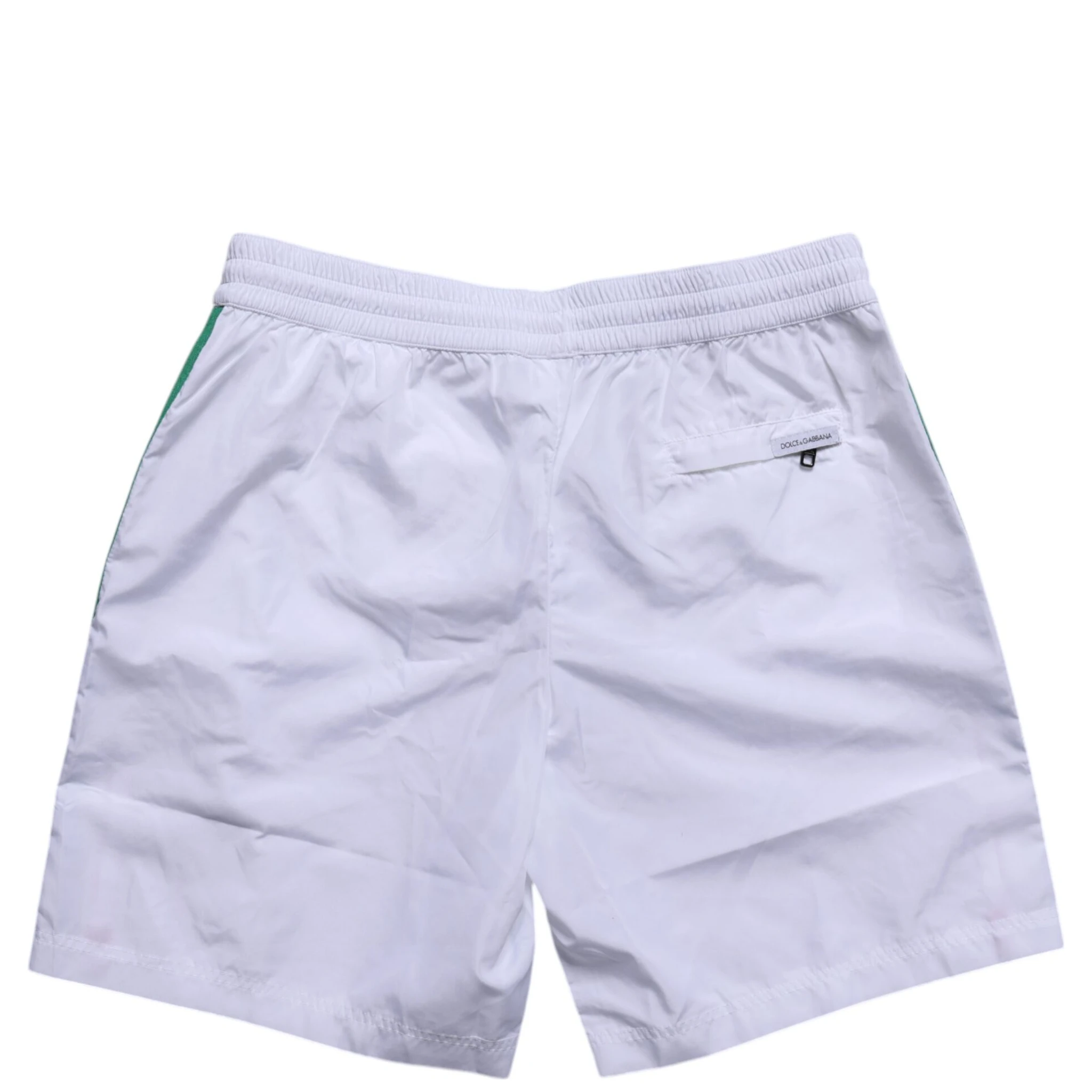 White Logo Polyester Men Beachwear Swimwear