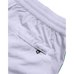 White Logo Polyester Men Beachwear Swimwear