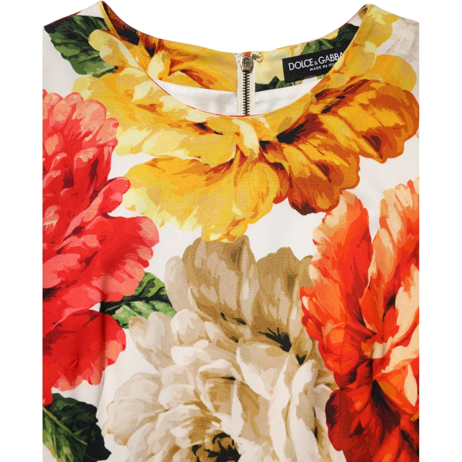 Multicolor Floral Print Viscose Sheath Dress