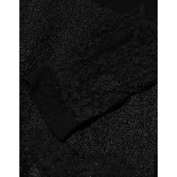 Black Floral Lace Trim Sheath A-line Dress