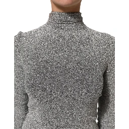 Gray Nylon Bodycon Sheath Long Sleeves Dress