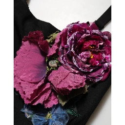 Black Flower Applqies Bodycon Sheath Dress