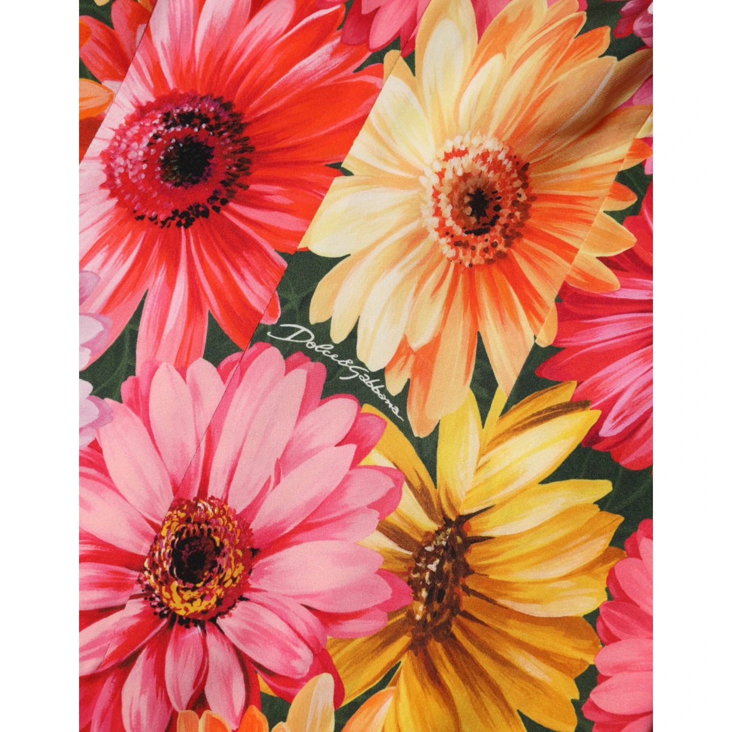 Multicolor Floral Print SilkSheath Midi Dress