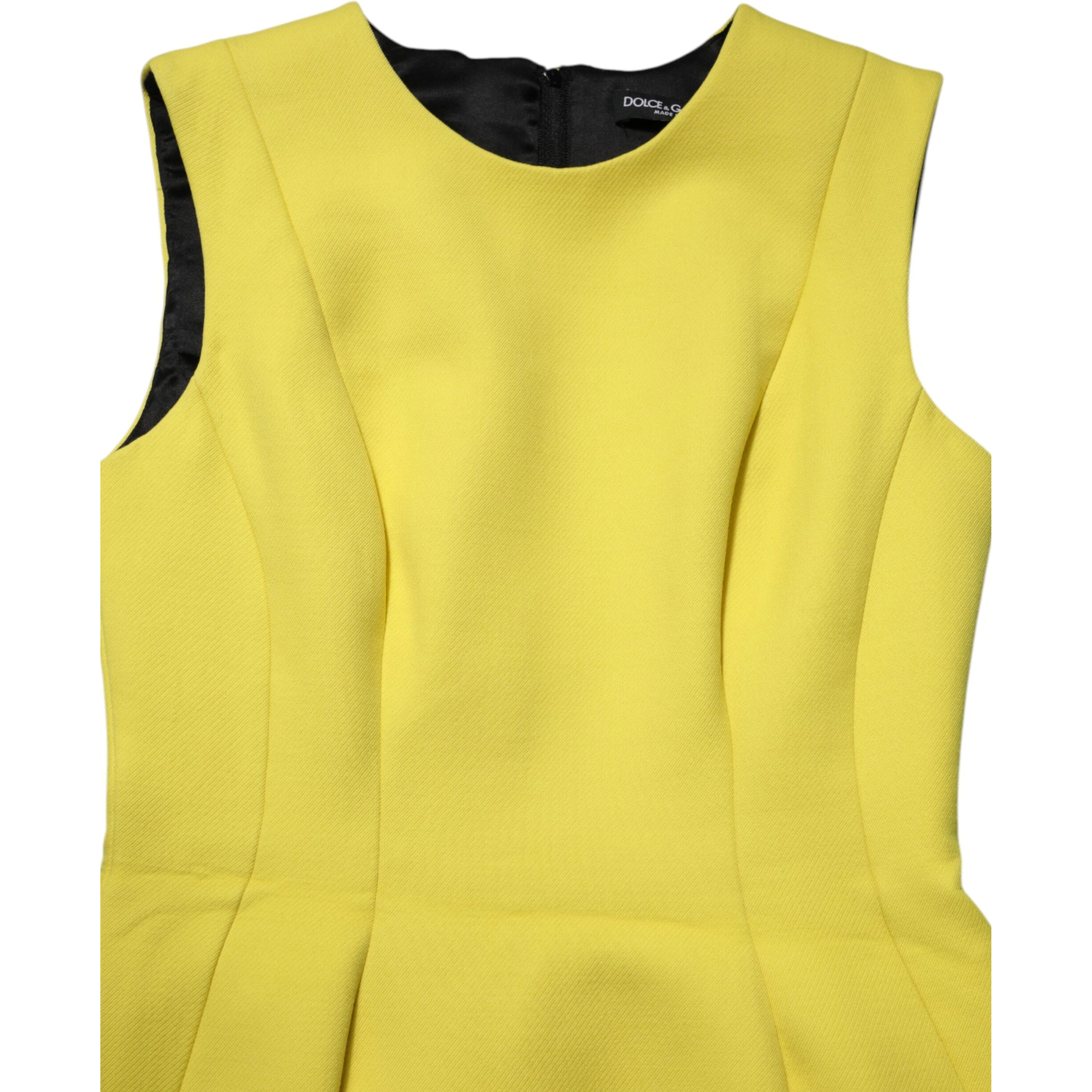 Yellow A-line Sheath Sleeveless Mini Dress
