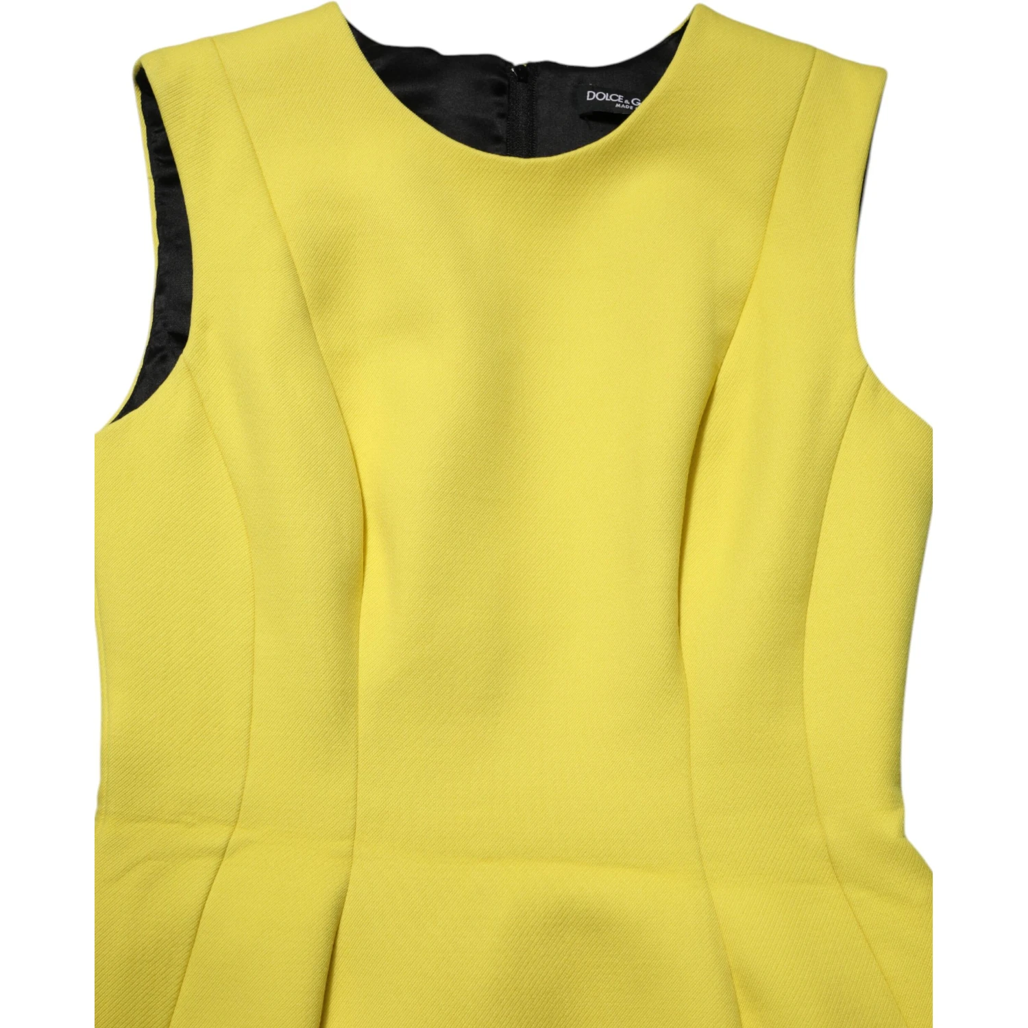 Yellow A-line Sheath Sleeveless Mini Dress
