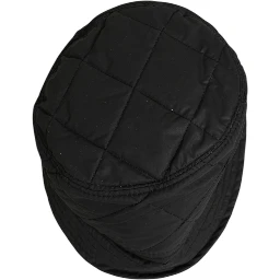 Black Nylon Quilted Bucket Men Capello Hat