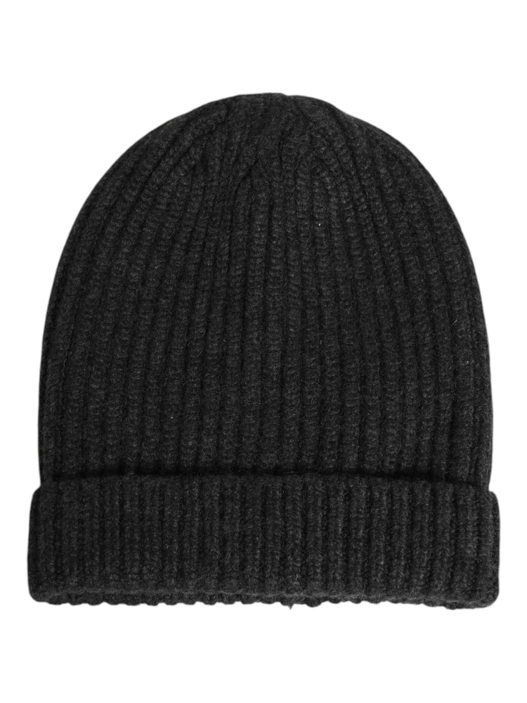 Black Cashmere Knitted Beanie Men Capello Hat alternative