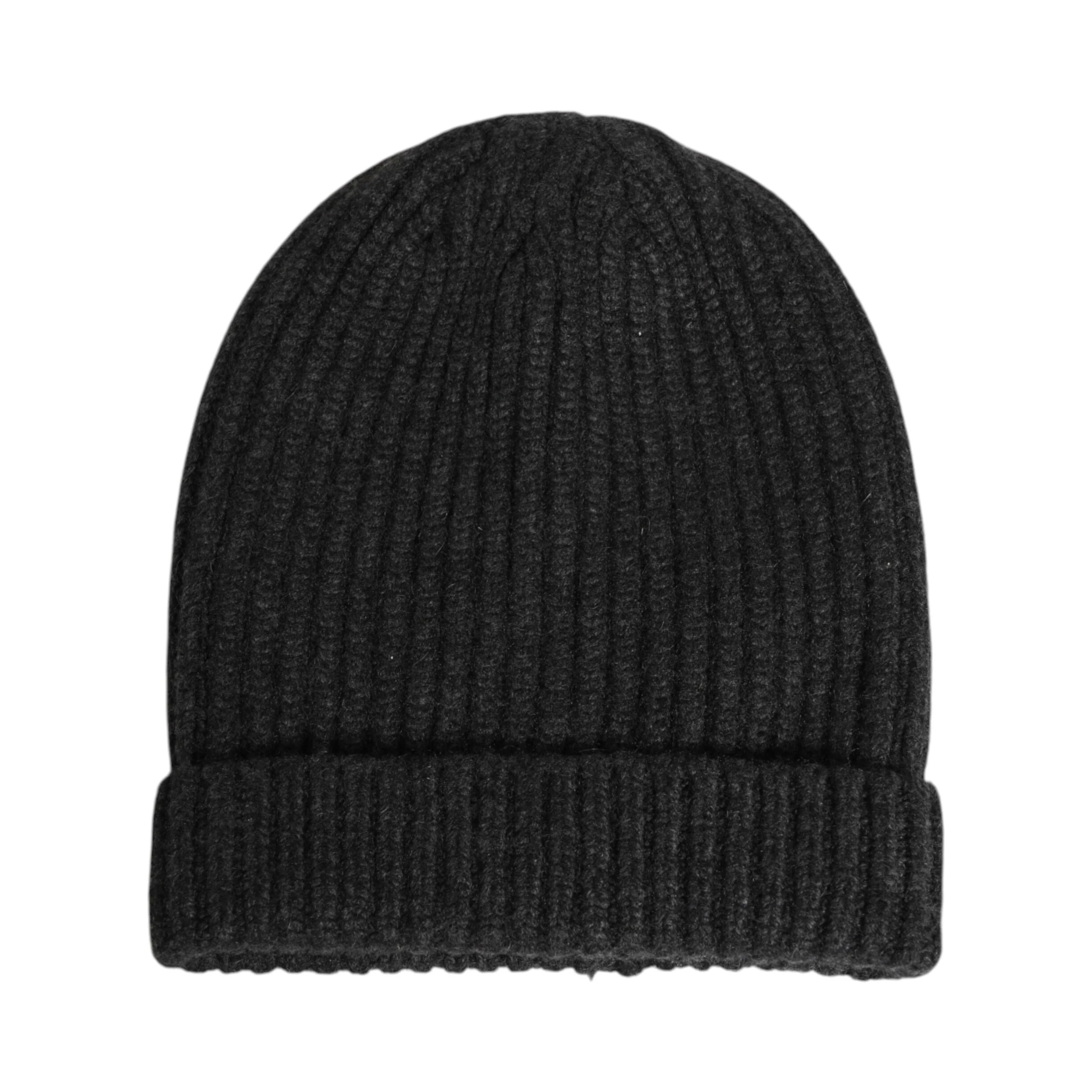 Black Cashmere Knitted Beanie Men Capello Hat