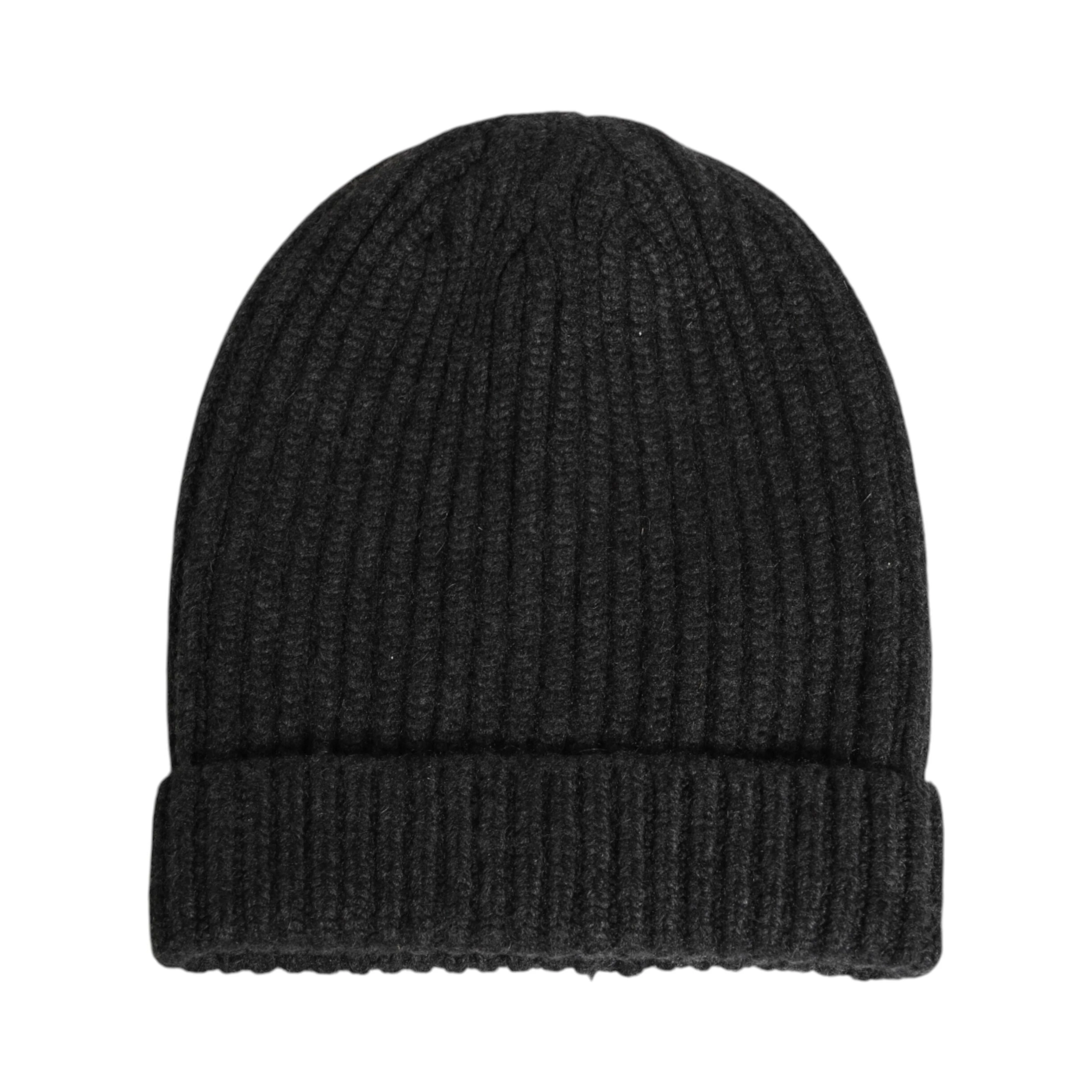 Black Cashmere Knitted Beanie Men Capello Hat