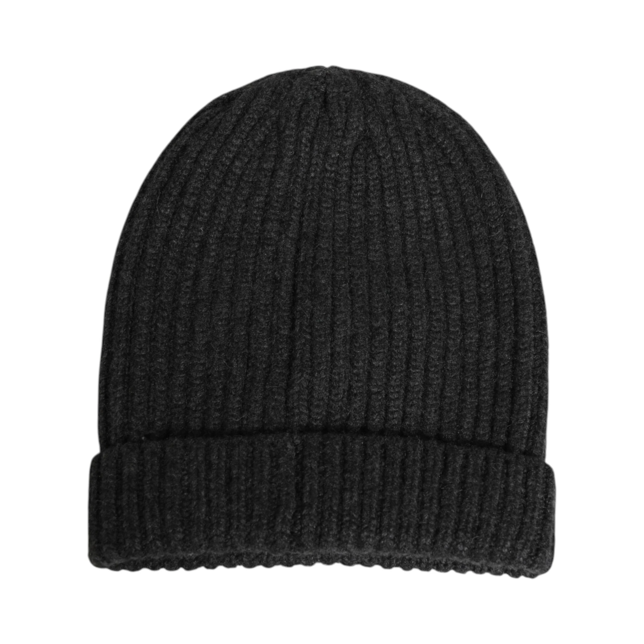 Black Cashmere Knitted Beanie Men Capello Hat