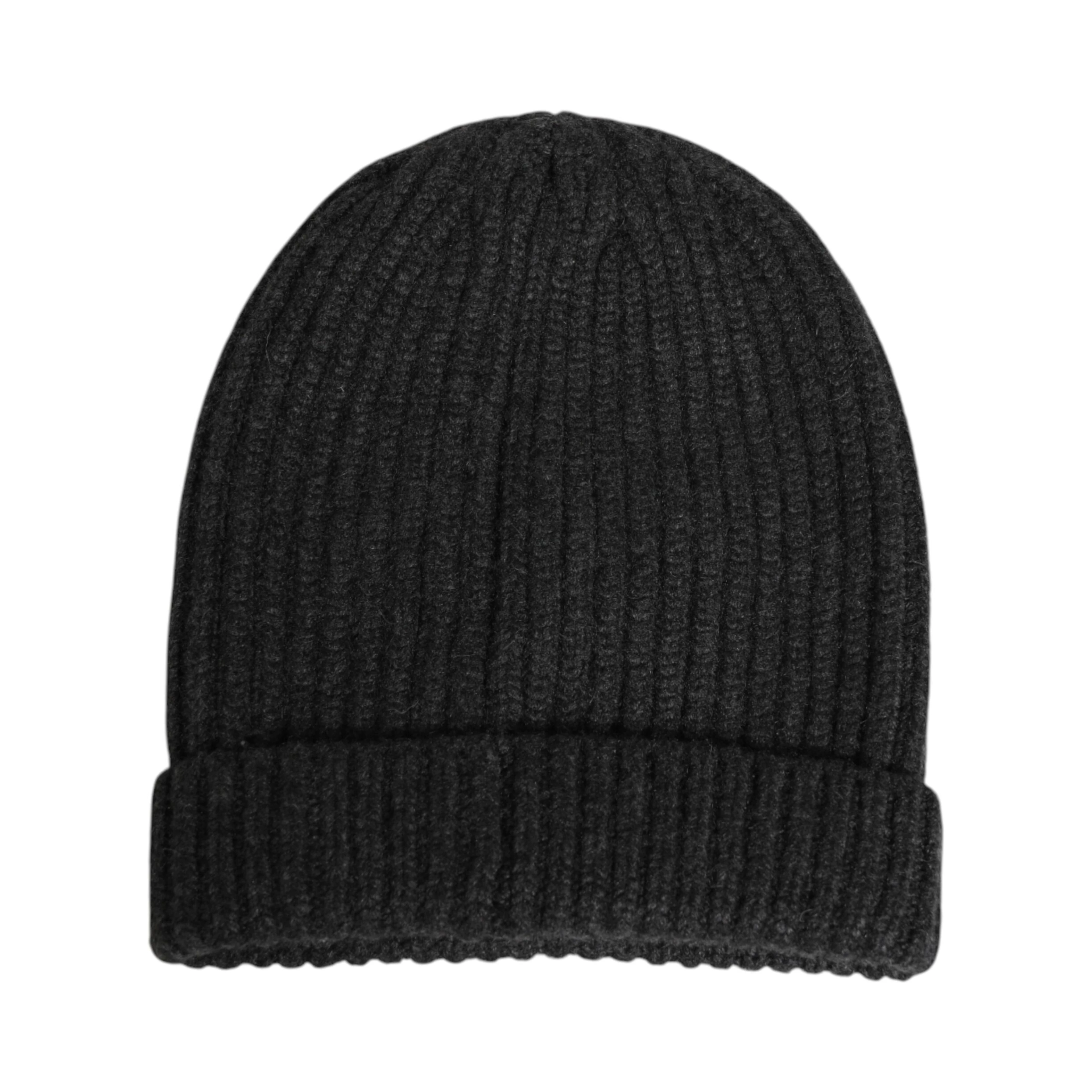 Black Cashmere Knitted Beanie Men Capello Hat