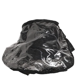 Black PVC Wide Brim Men Bucket Capello Hat