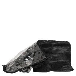 Black PVC Wide Brim Men Bucket Capello Hat